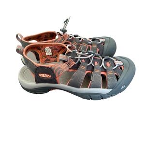 Keen Newport Hydro H2 Sandals Shoe Women’s 10 Coral Gray Hiking Trail Closed Toe